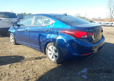 2016 Hyundai Elantra Se from USA, damaged, VIN 5NPDH4AE5GH726574